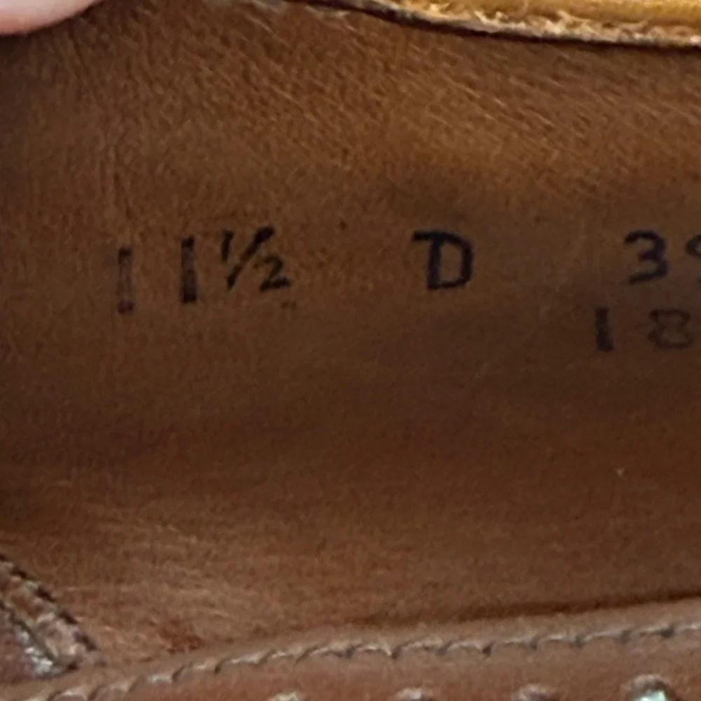 Allen Edmonds LaSalle Derby Mens 11.5 D Brown Good Split Toe Leather 3920